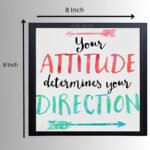 Motivational "Your Attitude Determines our Direction" Wall Frame