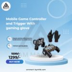 Mobile Game Controller & Trigger With Gaming Gloves