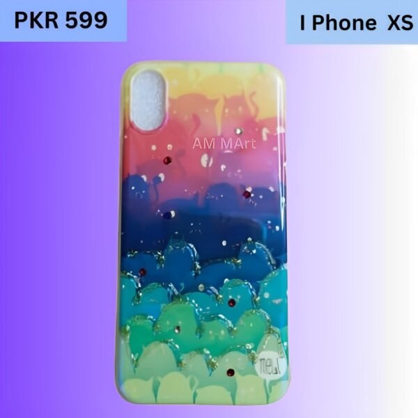 Rainbow Gradient Art iPhone XS Case