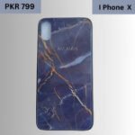 Royal Blue Marble iPhone X Case