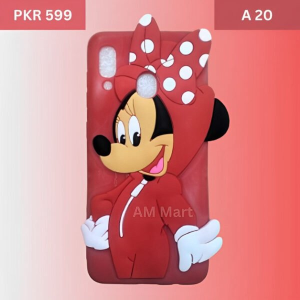 Samsung Galaxy A20 Minnie Mouse Back Cover Fancy Slim Soft Full Protective