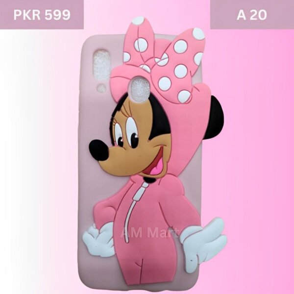 Samsung Galaxy A20 Minnie Mouse Back Cover Fancy Slim Soft Full Protective