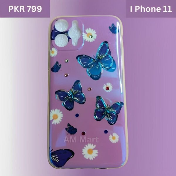 Butterflies With Flowers Iconic Style Case For iPhone 11