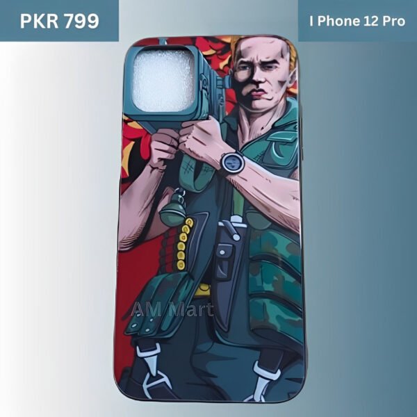 iPhone 12 Pro Cover Arnold Schwarzenegger With Rocket Launcher